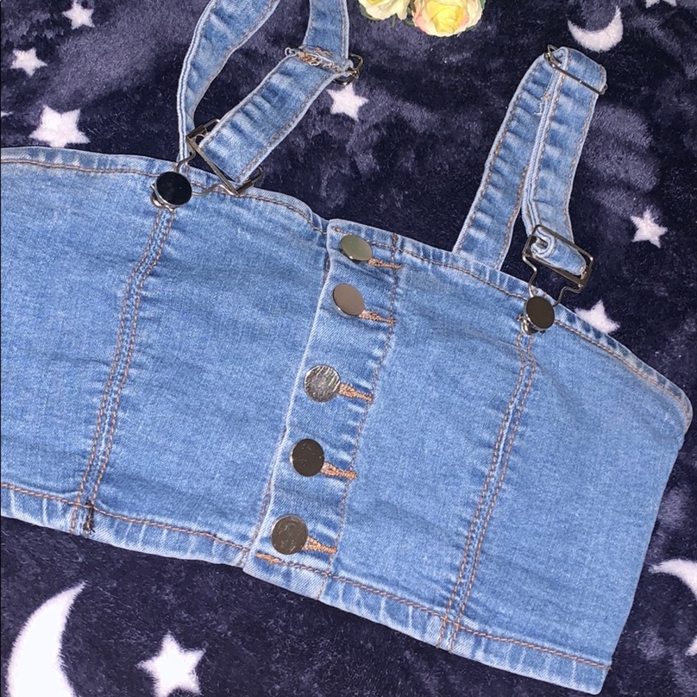 FASHION NOVA Cute Denim Crop Top